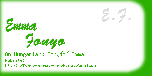 emma fonyo business card